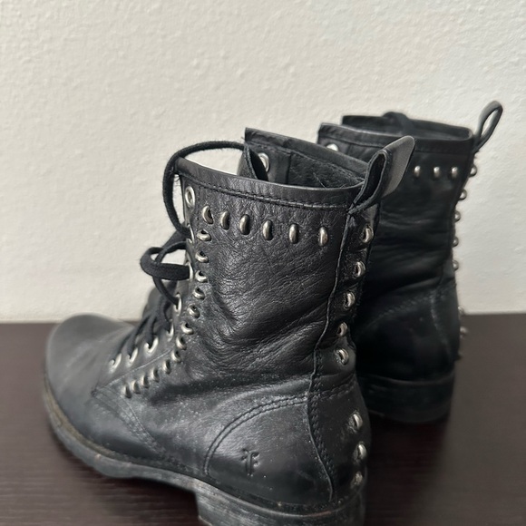 Men's Black Leather Boots - Picture 4 of 5